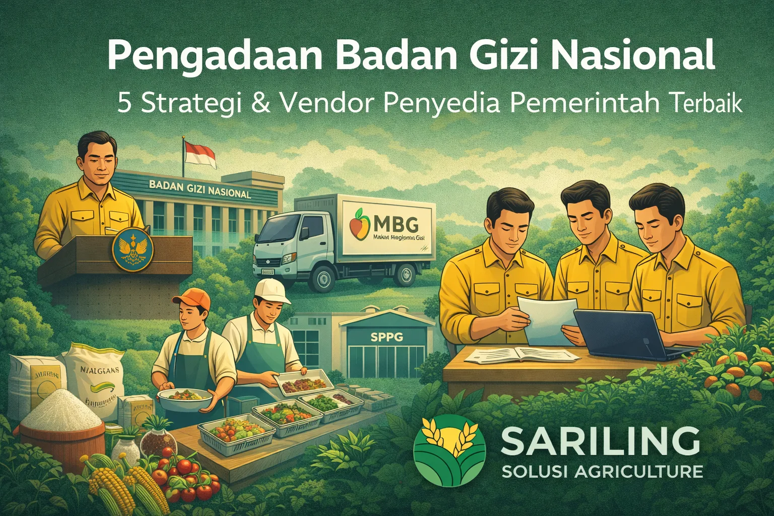 Pengadaan Badan Gizi Nasional bersama vendor penyedia pemerintah Sariling Solusi Agriculture
