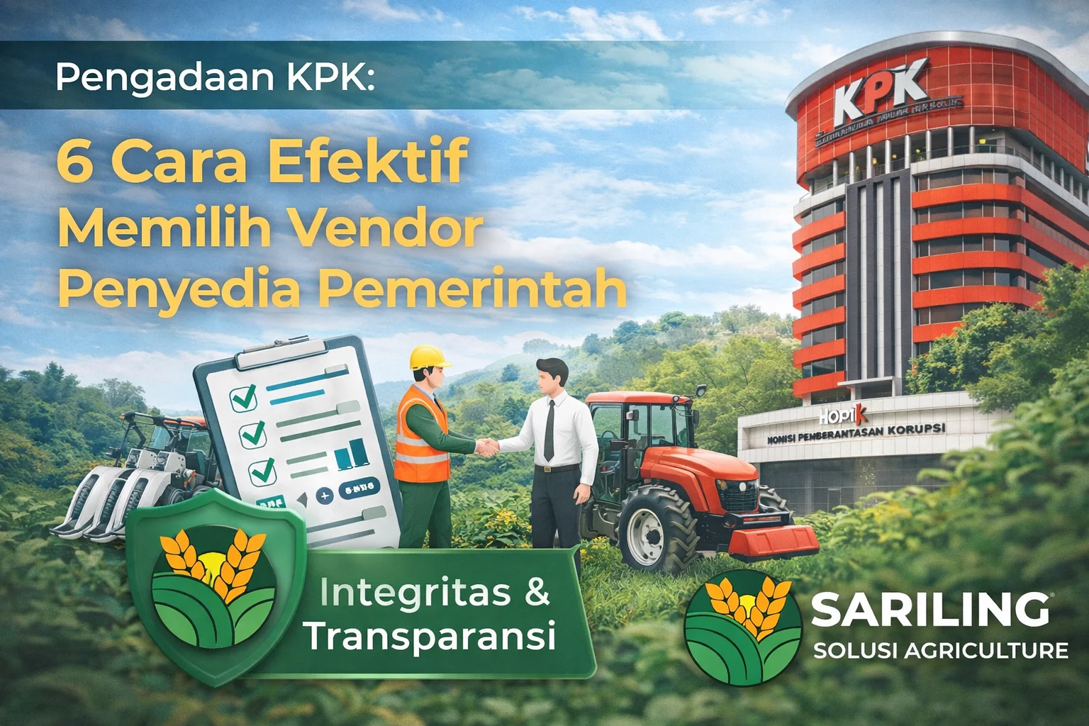 Pengadaan KPK dengan 6 cara efektif memilih vendor penyedia pemerintah yang berintegritas dan transparan